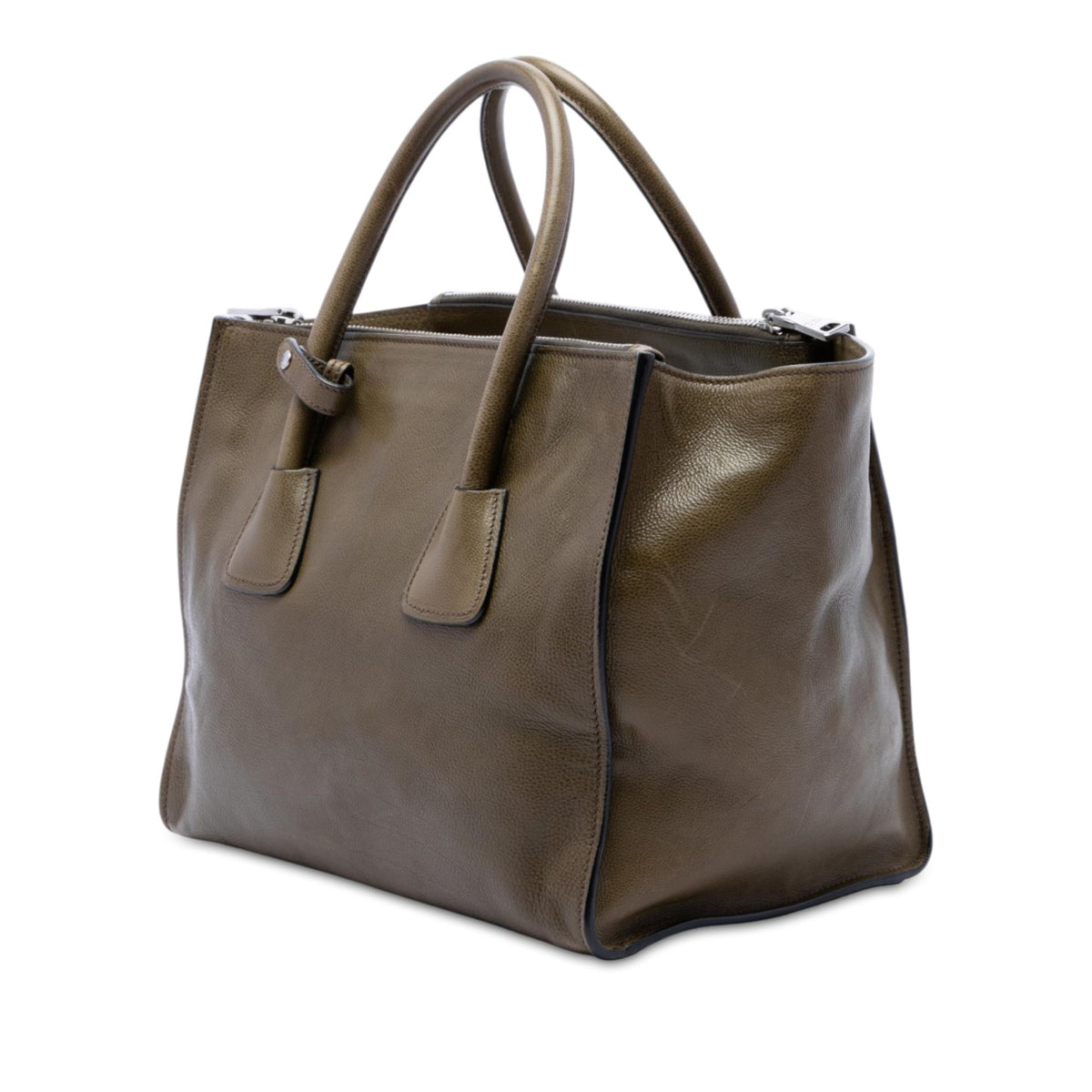Prada Vitello Daino Twin Pocket Double Handle Satchel