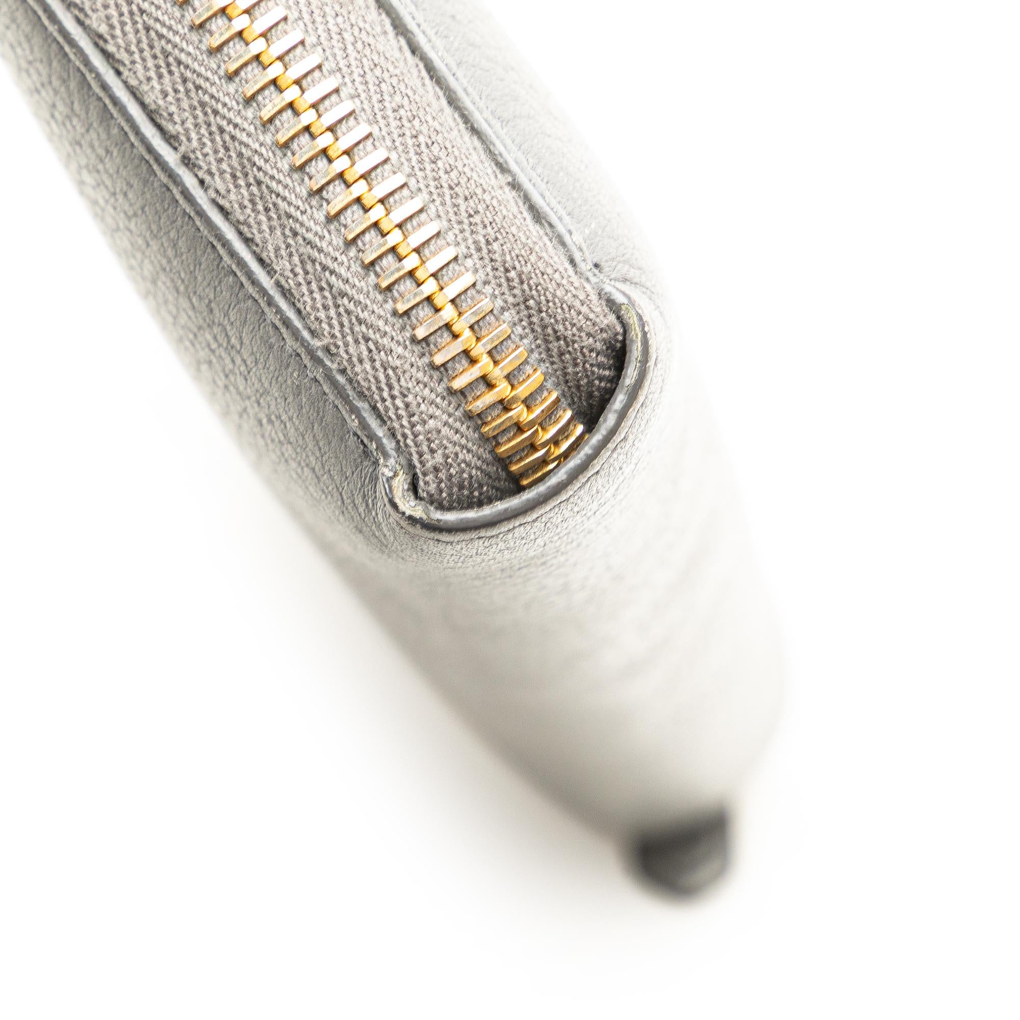 Prada Vitello Daino Zip Around Long Wallet