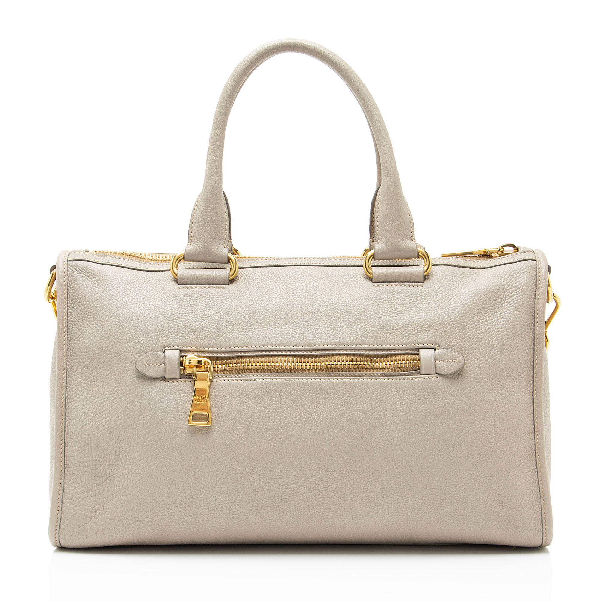 Prada Vitello Daino Zip Satchel