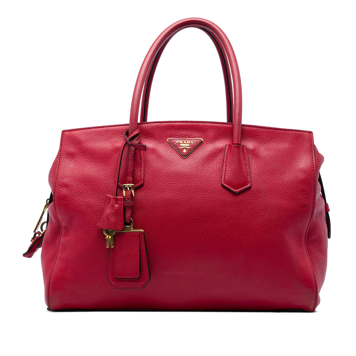Prada Vitello Daino Zip Top Convertible Tote