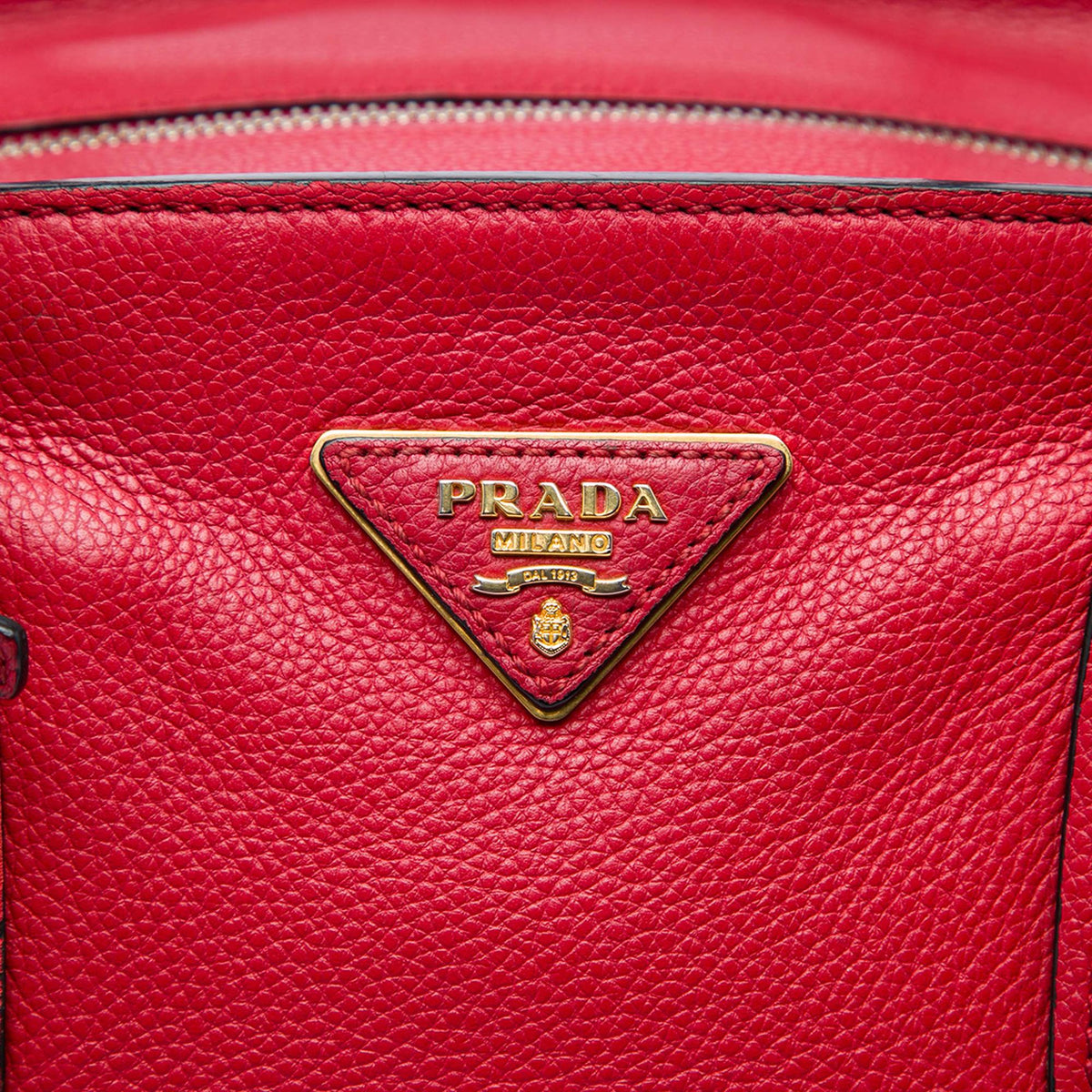 Prada Vitello Daino Zip Top Convertible Tote