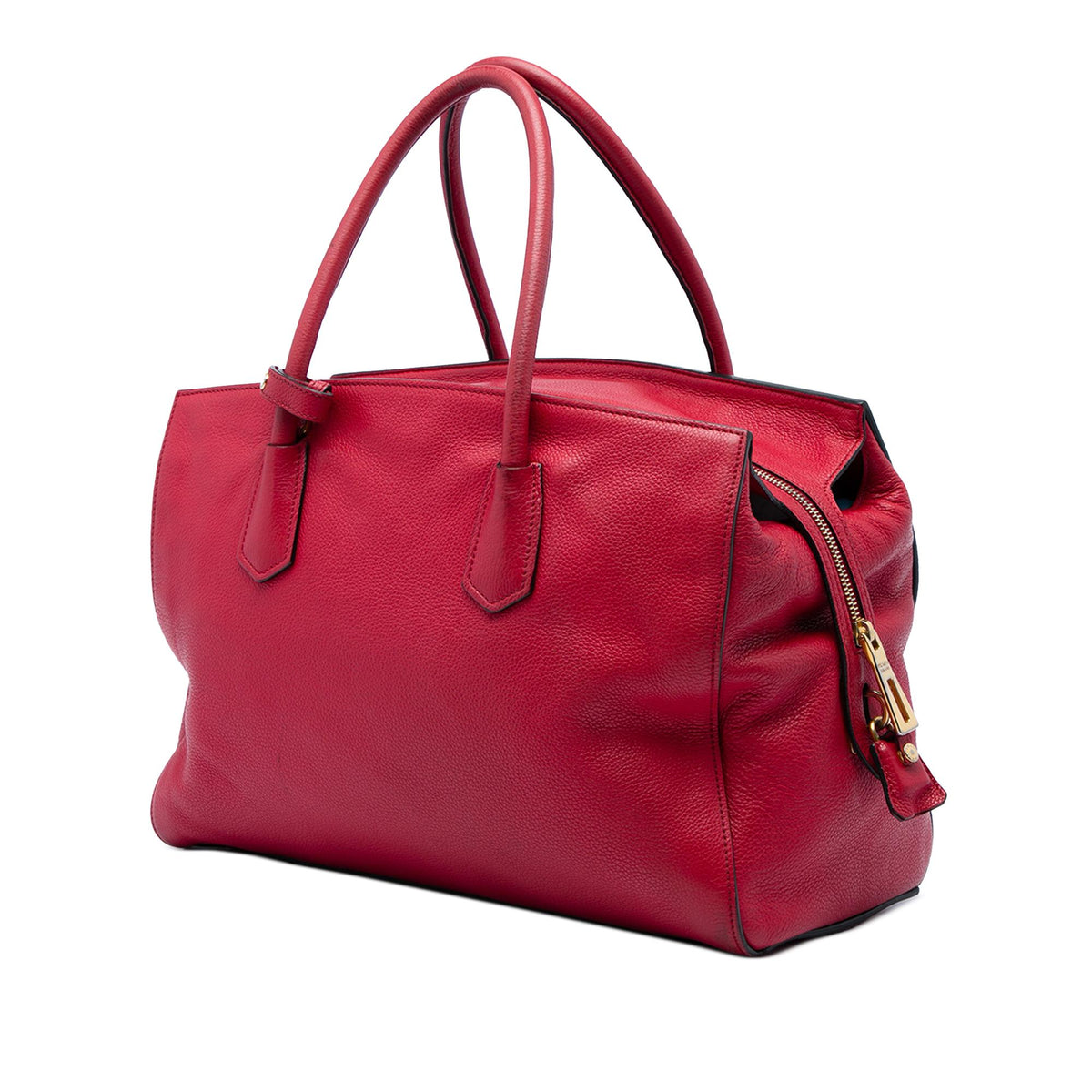 Prada Vitello Daino Zip Top Convertible Tote