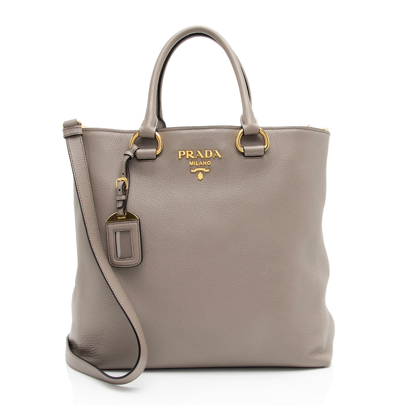 Prada Vitello Phenix Tall Tote (SHF-XqInw4)