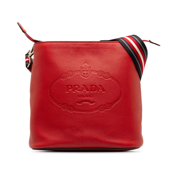 Prada Vitello Phenix Logo Crossbody Bag (SHG-hDrUHO)