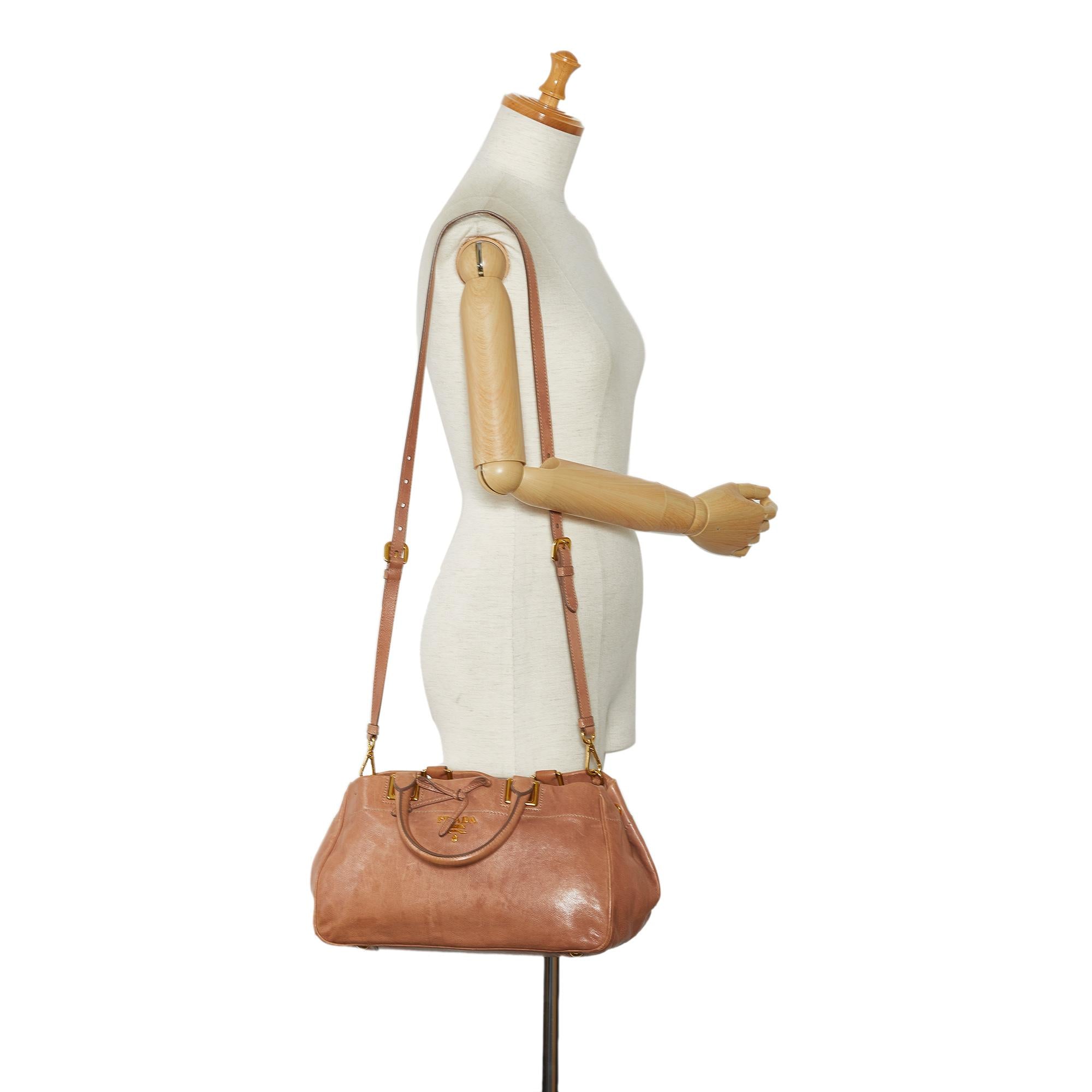 Prada Vitello Ribbon Satchel (SHG-bUxZsh)