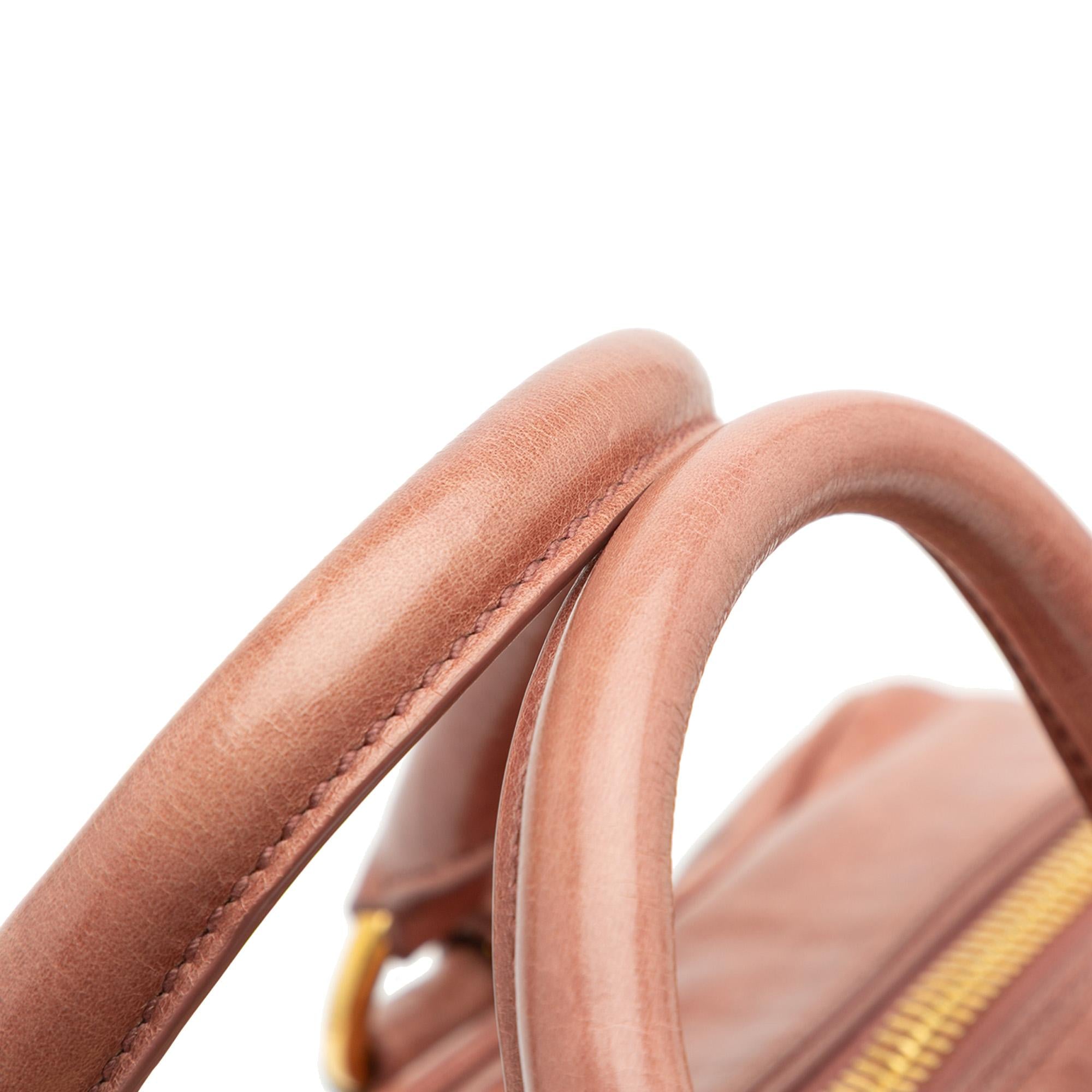 Prada Vitello Shine Bauletto Satchel