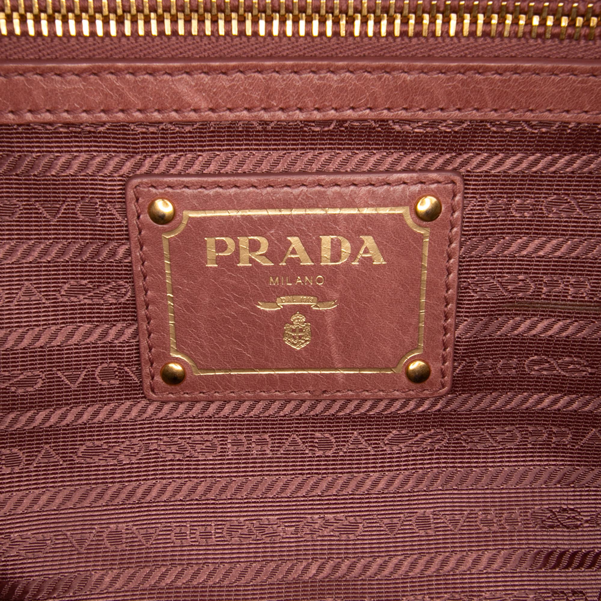 Prada Vitello Shine Bauletto Satchel