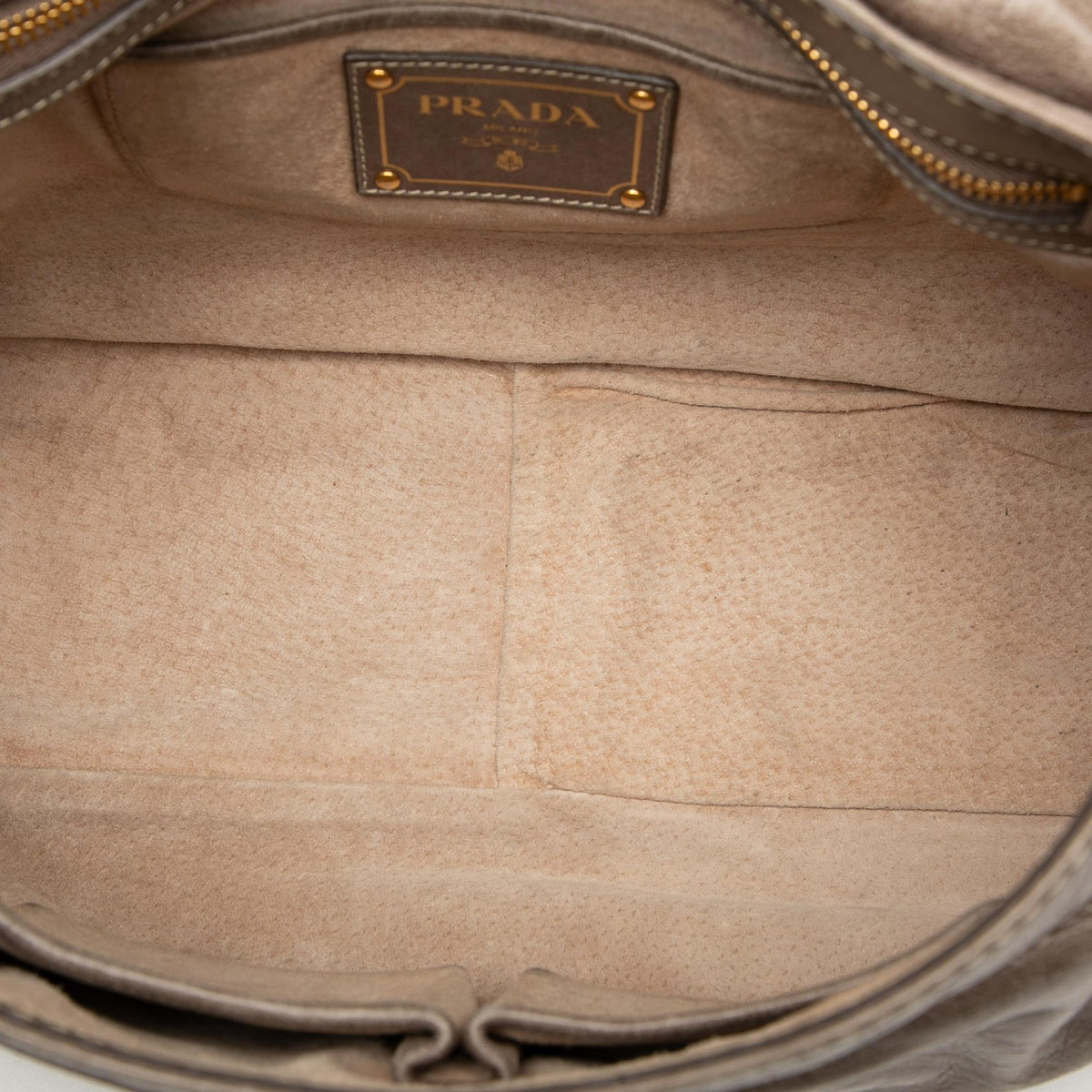 Prada Vitello Shine Push Lock Flap Shoulder Bag