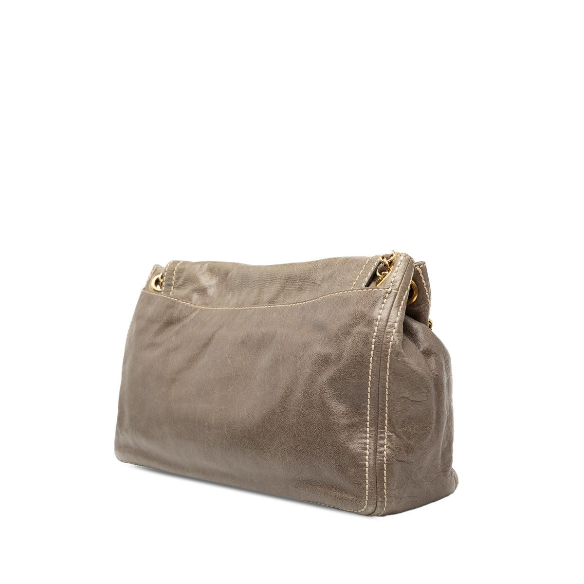 Prada Vitello Shine Push Lock Flap Shoulder Bag
