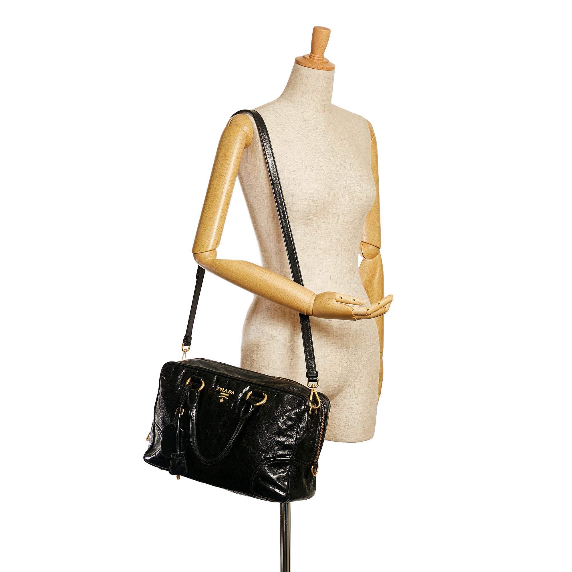 Prada Vitello Shine Satchel (SHG-37205)