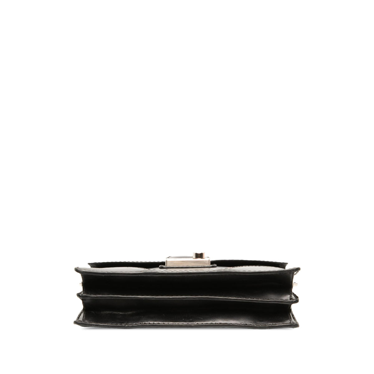 Prada Vitello Stitched Sound Lock Satchel