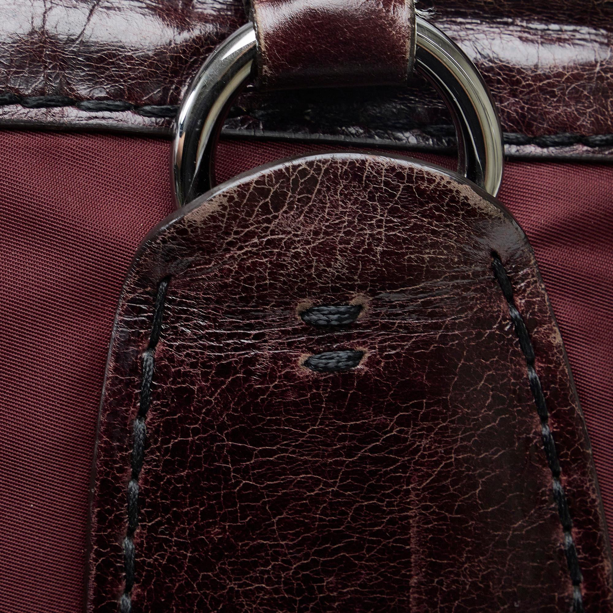 Prada Vitello Trimmed Tessuto Satchel (SHG-ZljEJ6)