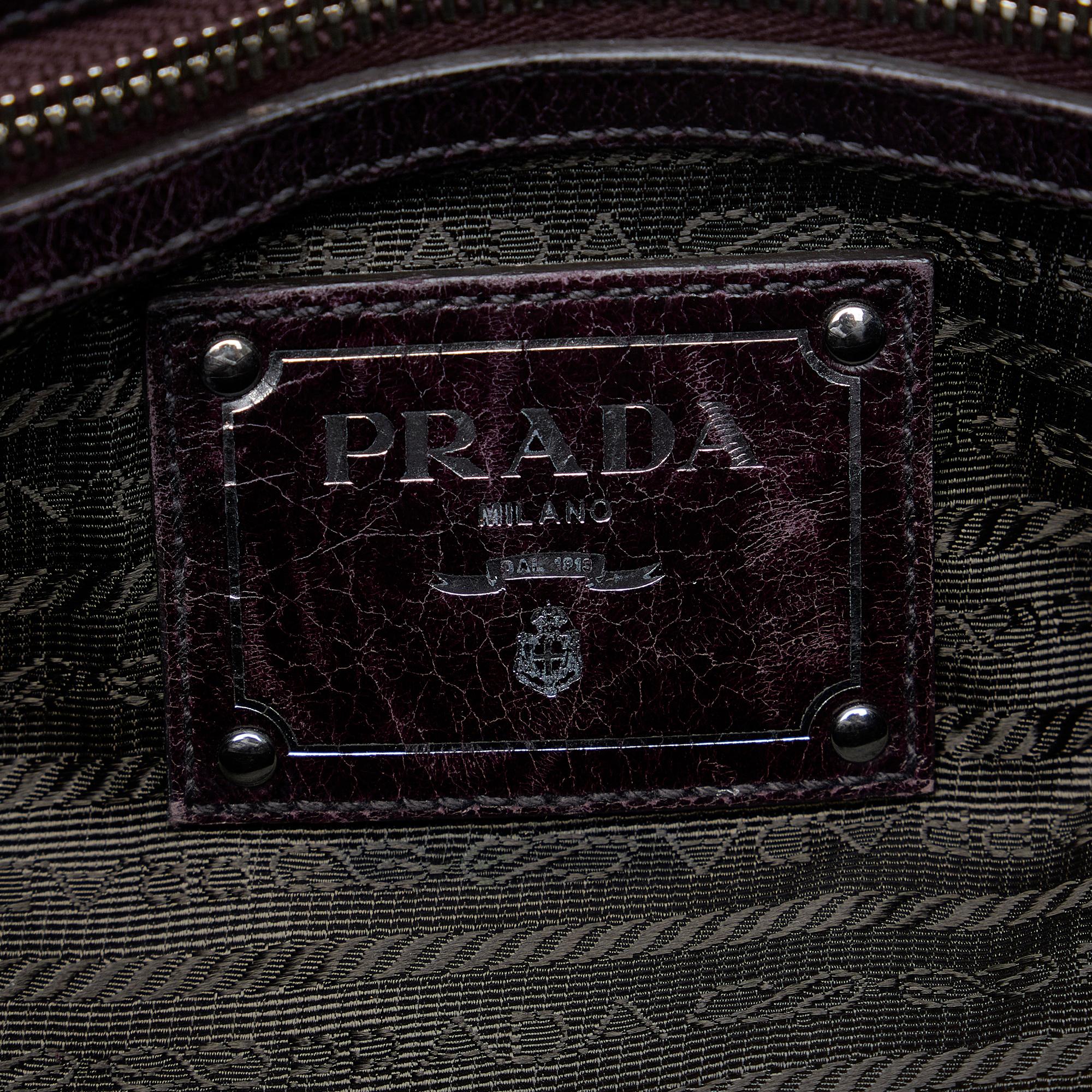 Prada Vitello Trimmed Tessuto Satchel (SHG-ZljEJ6)