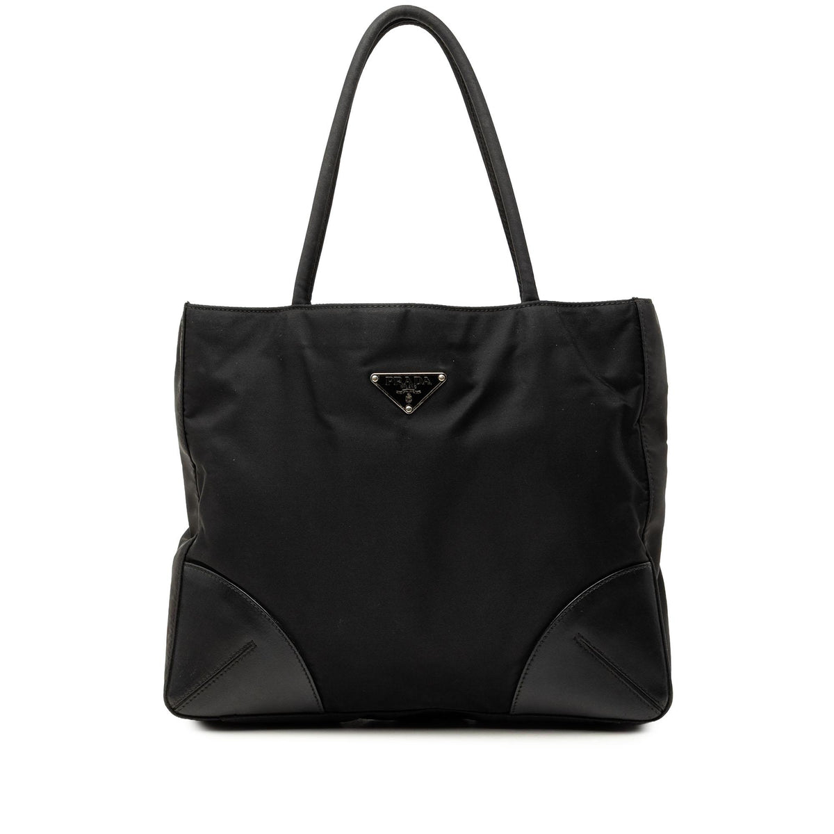 Prada Vitello Trimmed Tessuto Tote