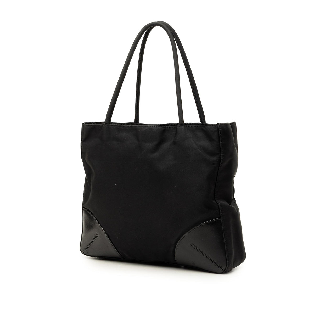 Prada Vitello Trimmed Tessuto Tote