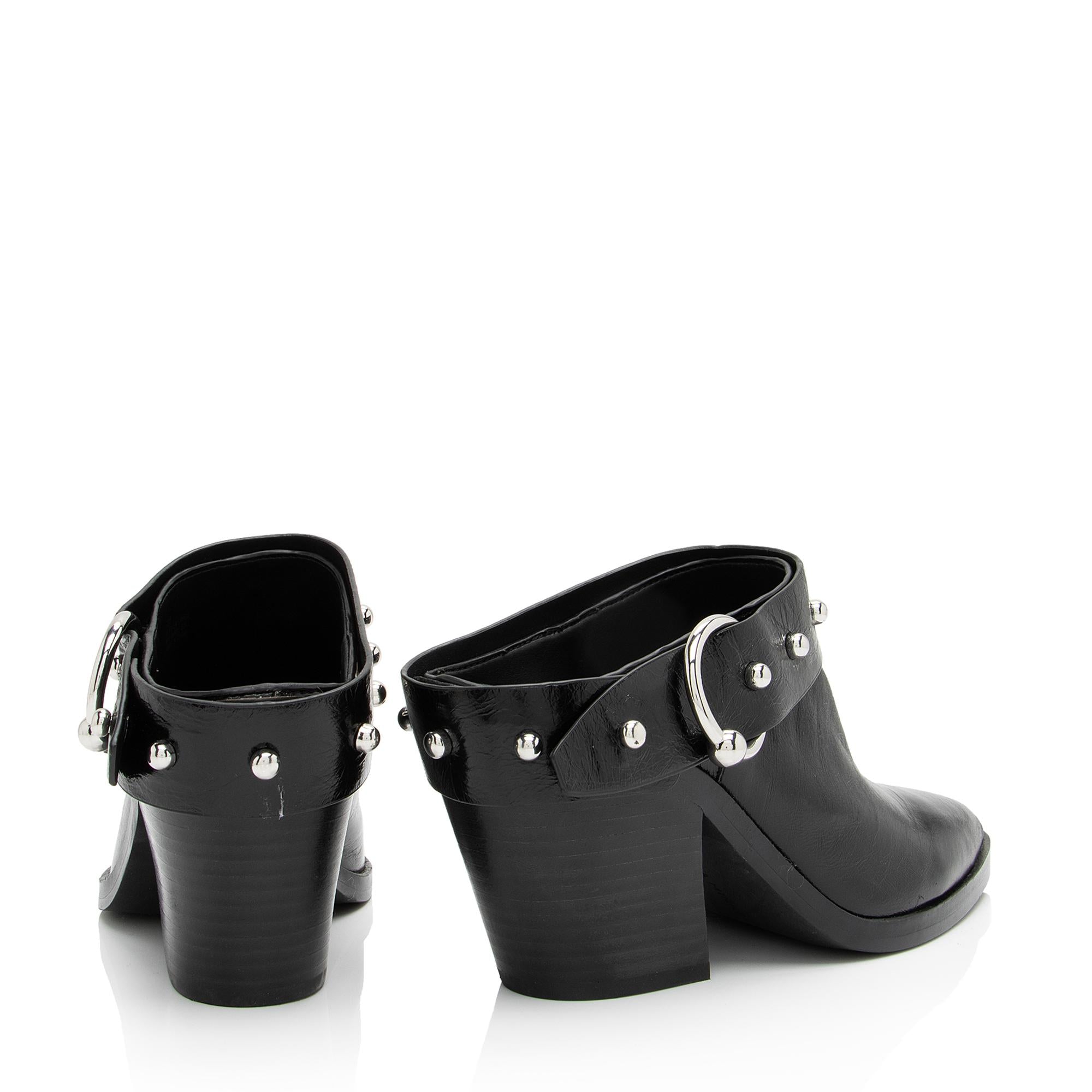Rebecca Minkoff Leather Sallest Mules - Size 7 / 37 (SHF-23354)