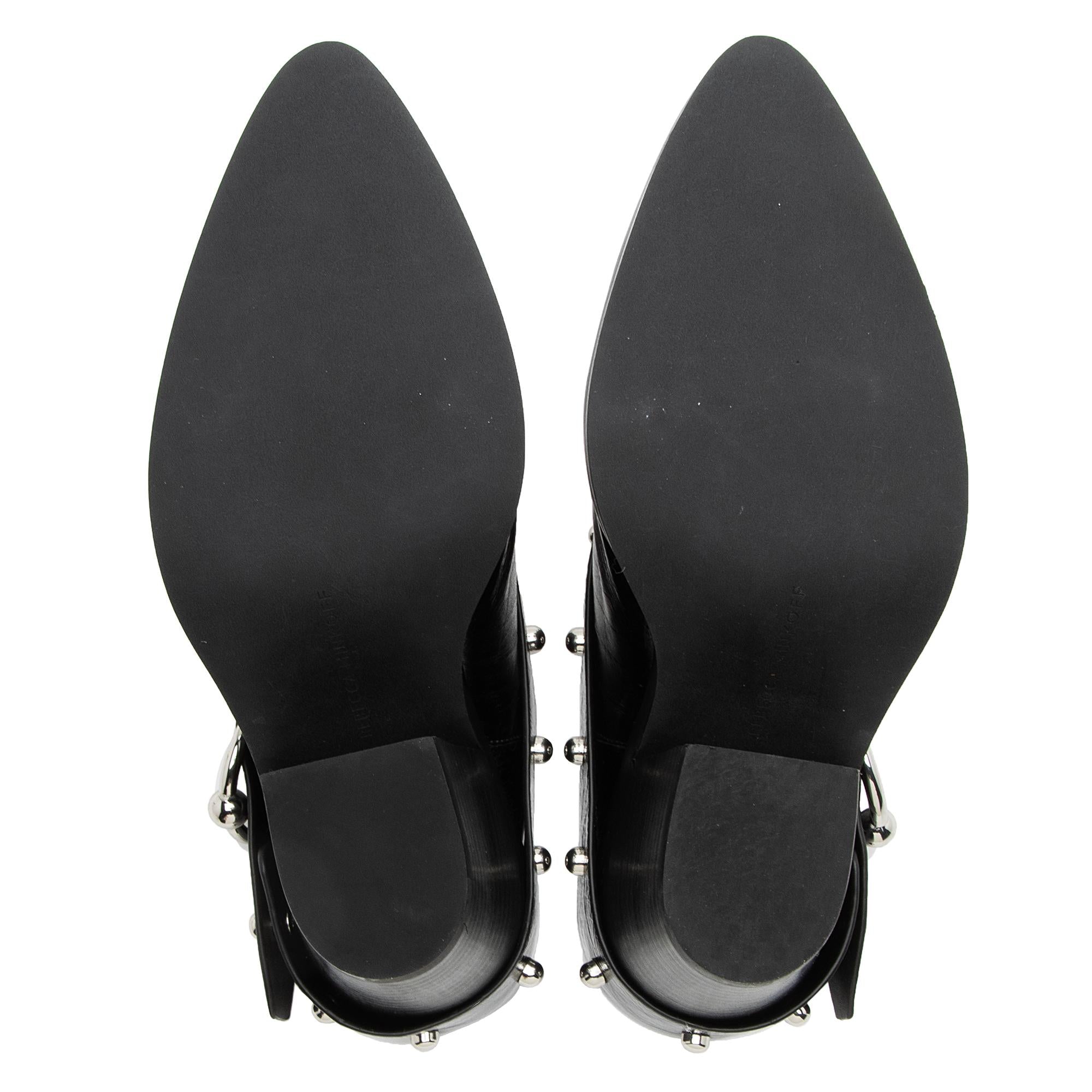Rebecca Minkoff Leather Sallest Mules - Size 7 / 37 (SHF-23354)