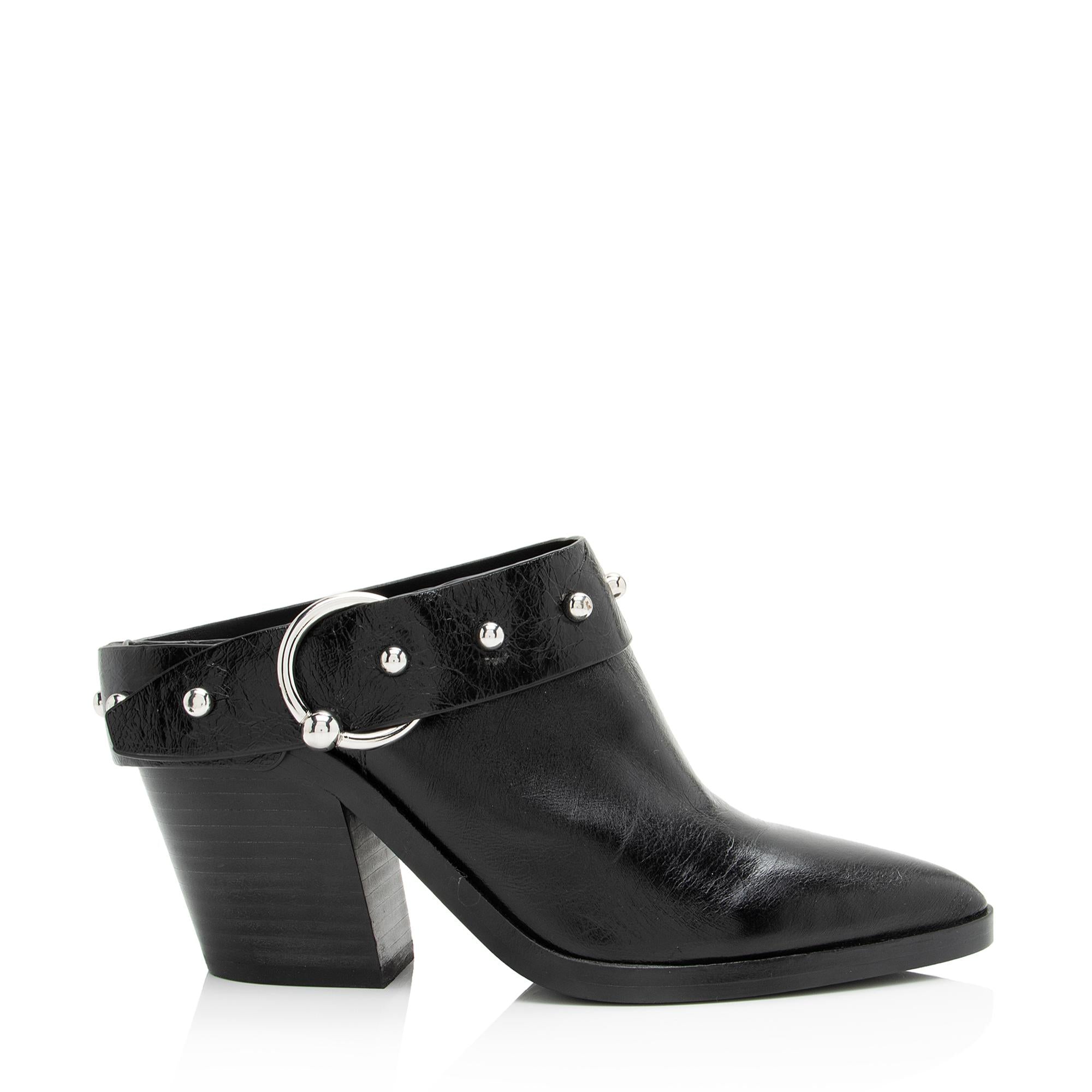 Rebecca Minkoff Leather Sallest Mules - Size 7 / 37 (SHF-23354)