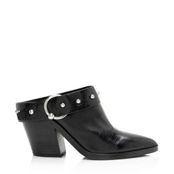 Rebecca Minkoff Leather Sallest Mules Size 7 37 SHF 23354 LuxeDH