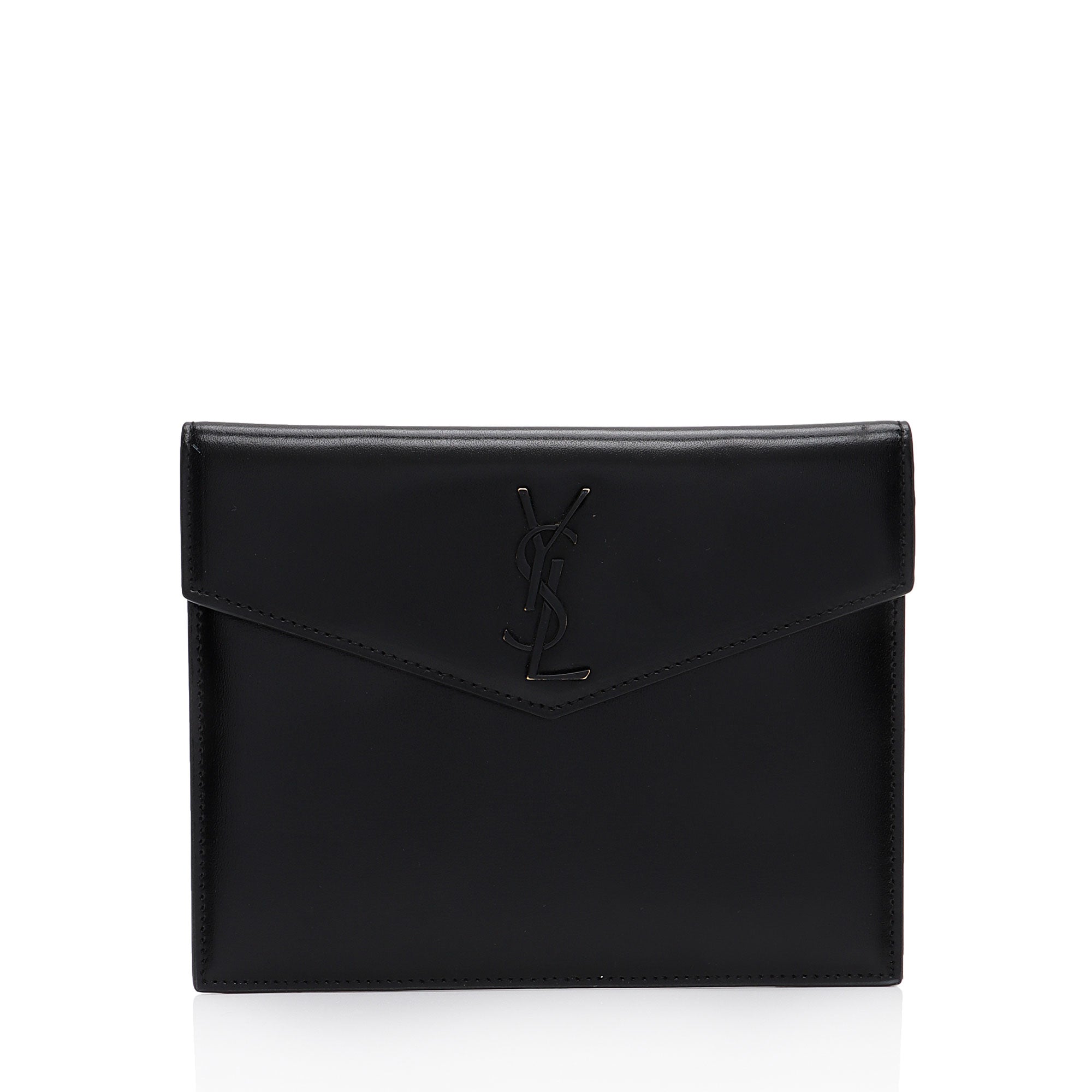 Saint Lauent Calfskin Monogram Uptown Baby Pouch (SHF-3t9Yvn)