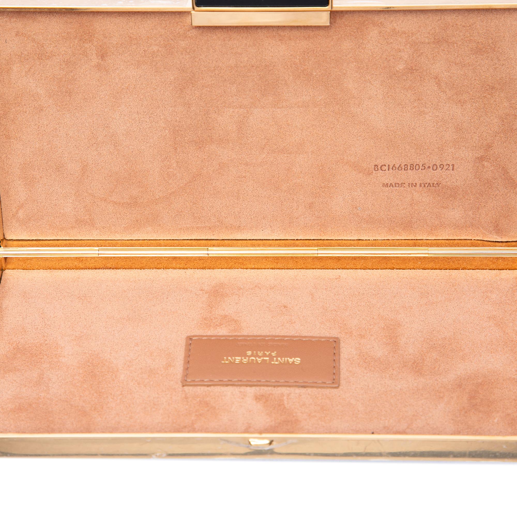 Saint Laurent Acrylic Box Minaudiere Clutch