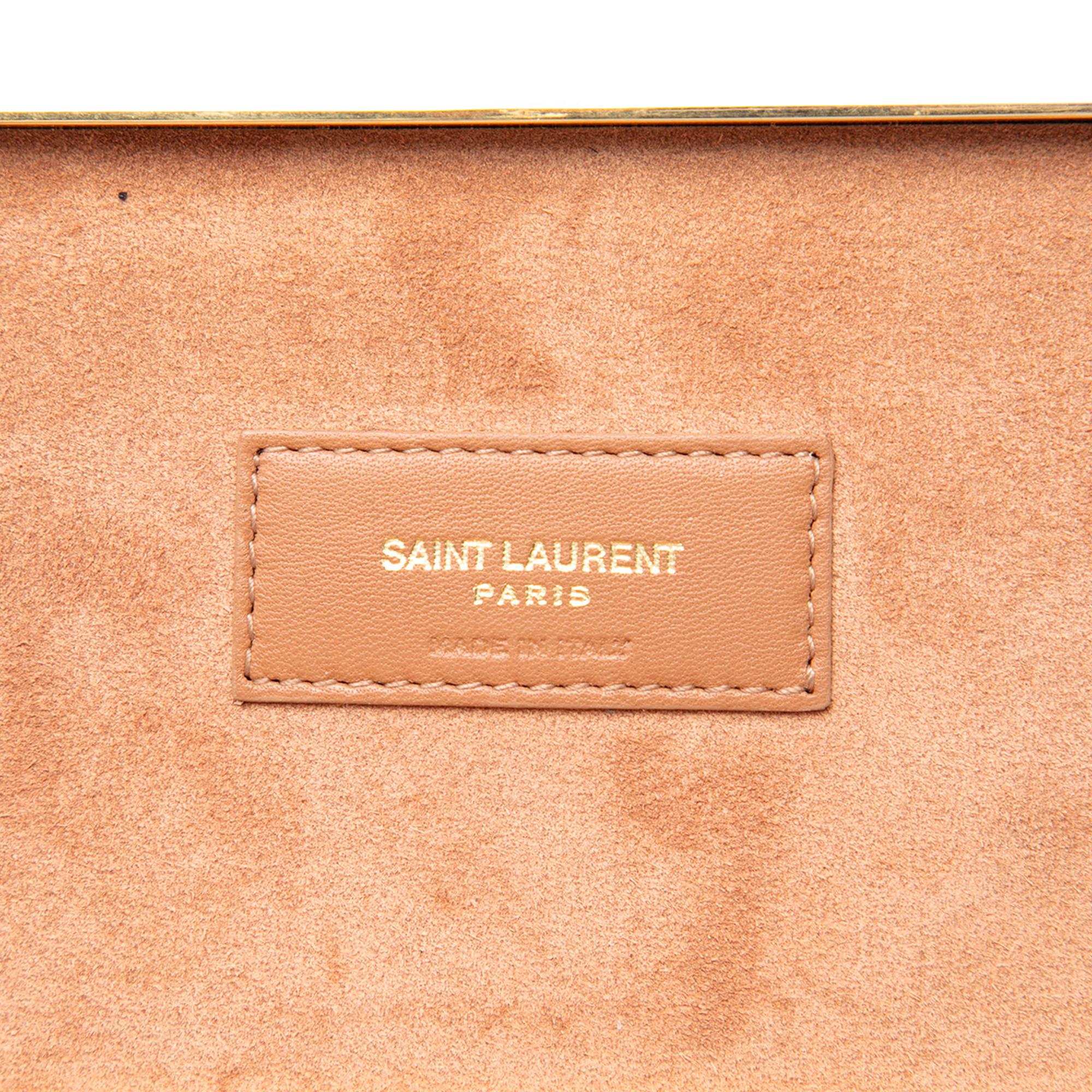 Saint Laurent Acrylic Box Minaudiere Clutch