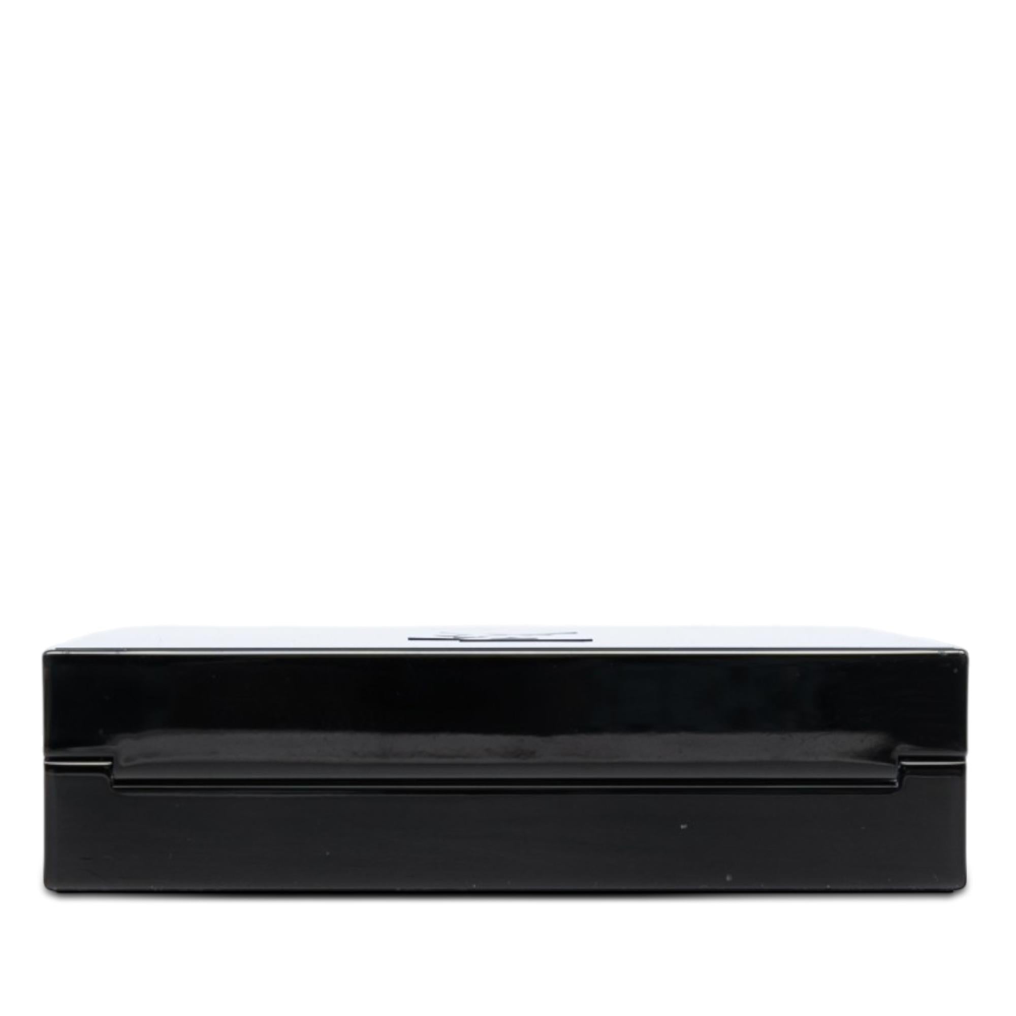Saint Laurent Acrylic Tuxedo Box Clutch on Chain