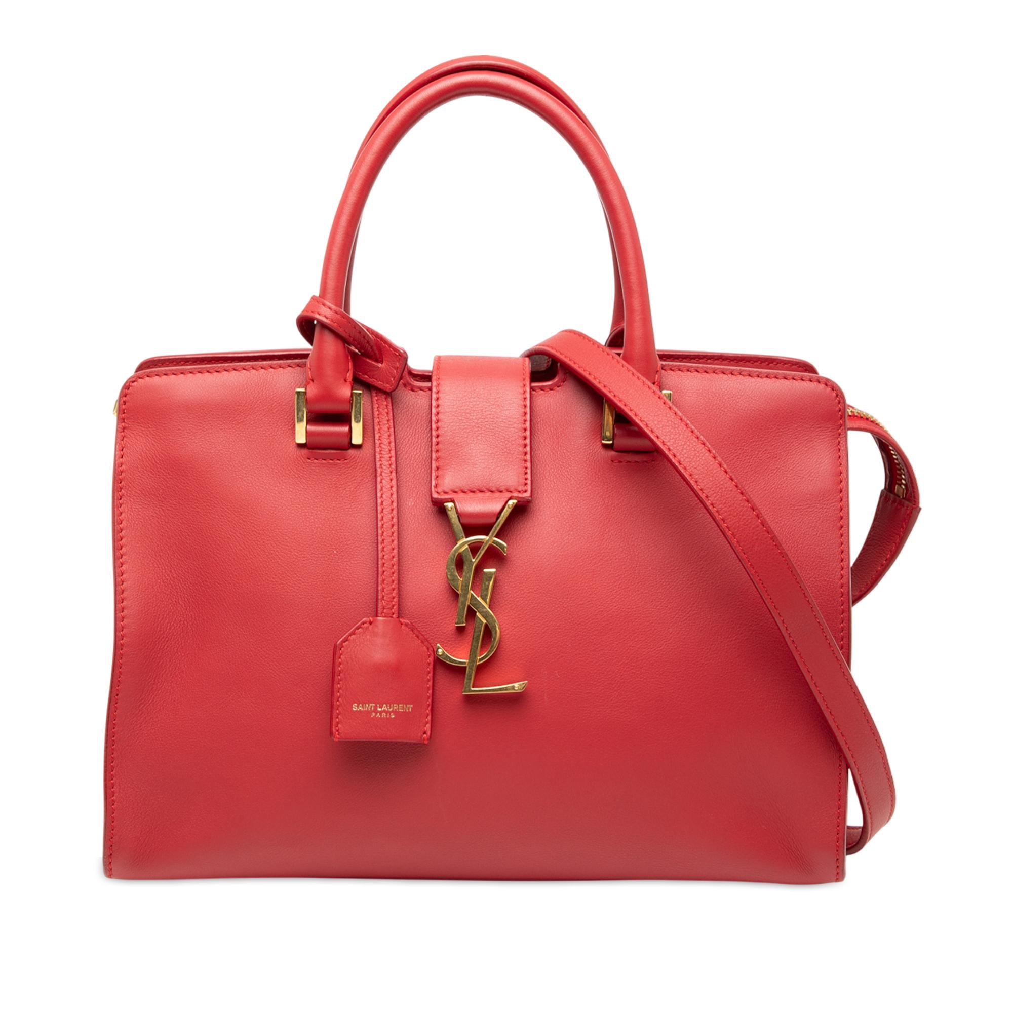 Saint Laurent Baby Leather Monogram Downtown Cabas Satchel