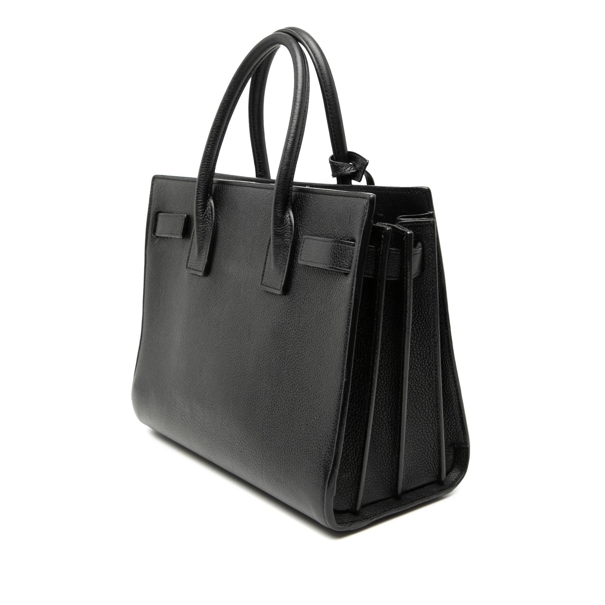 Saint Laurent Baby Leather Sac De Jour Satchel