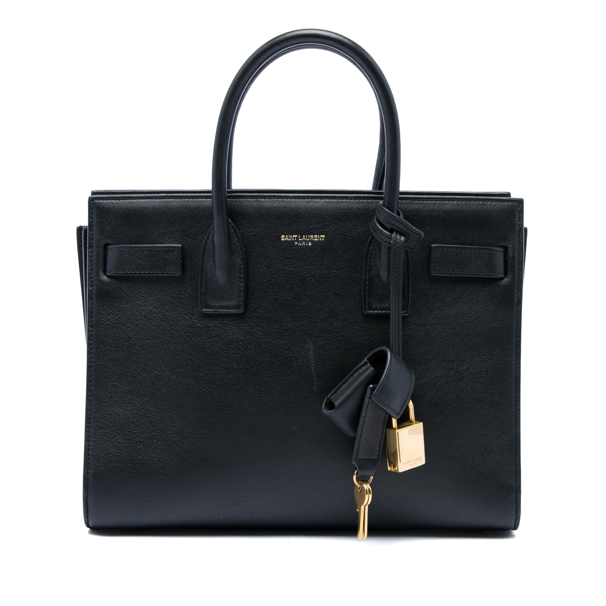 Saint Laurent Baby Leather Sac De Jour Satchel