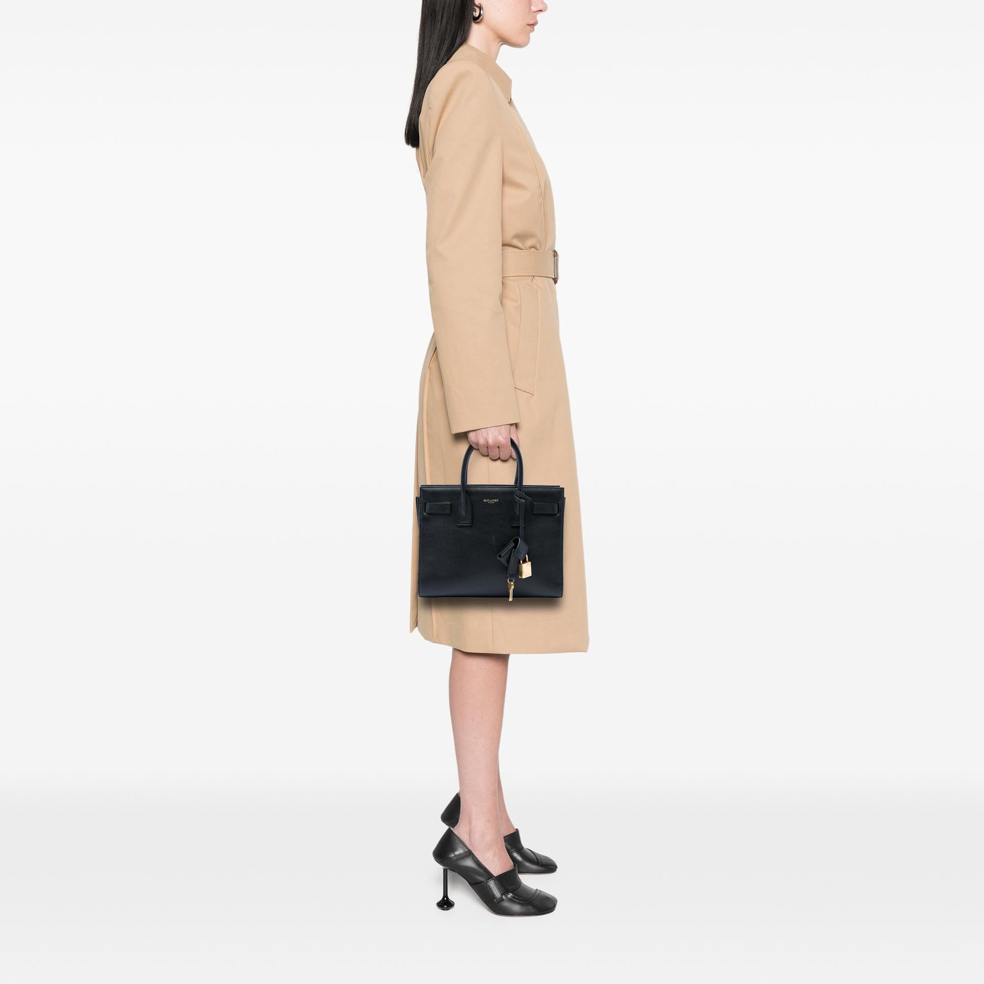 Saint Laurent Baby Leather Sac De Jour Satchel