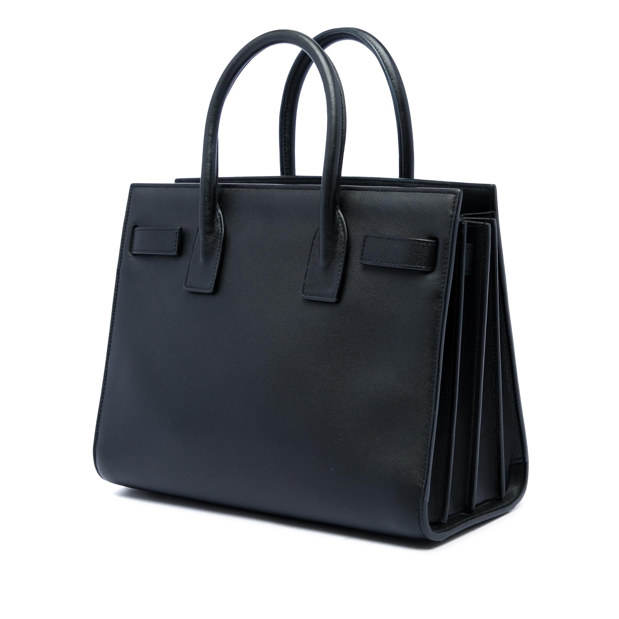 Saint Laurent Baby Leather Sac De Jour Satchel
