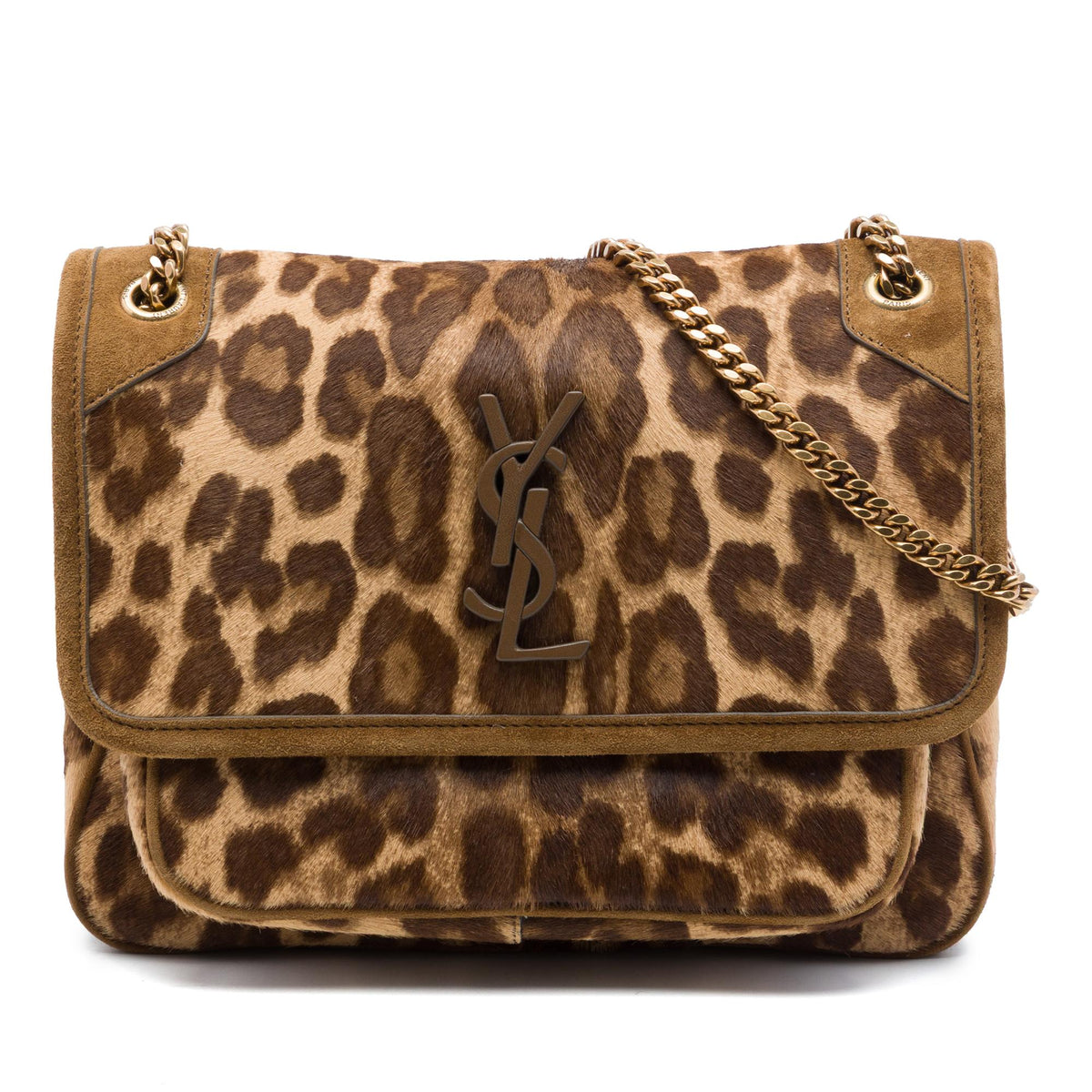 Saint Laurent Baby Pony Hair Leopard Print Niki