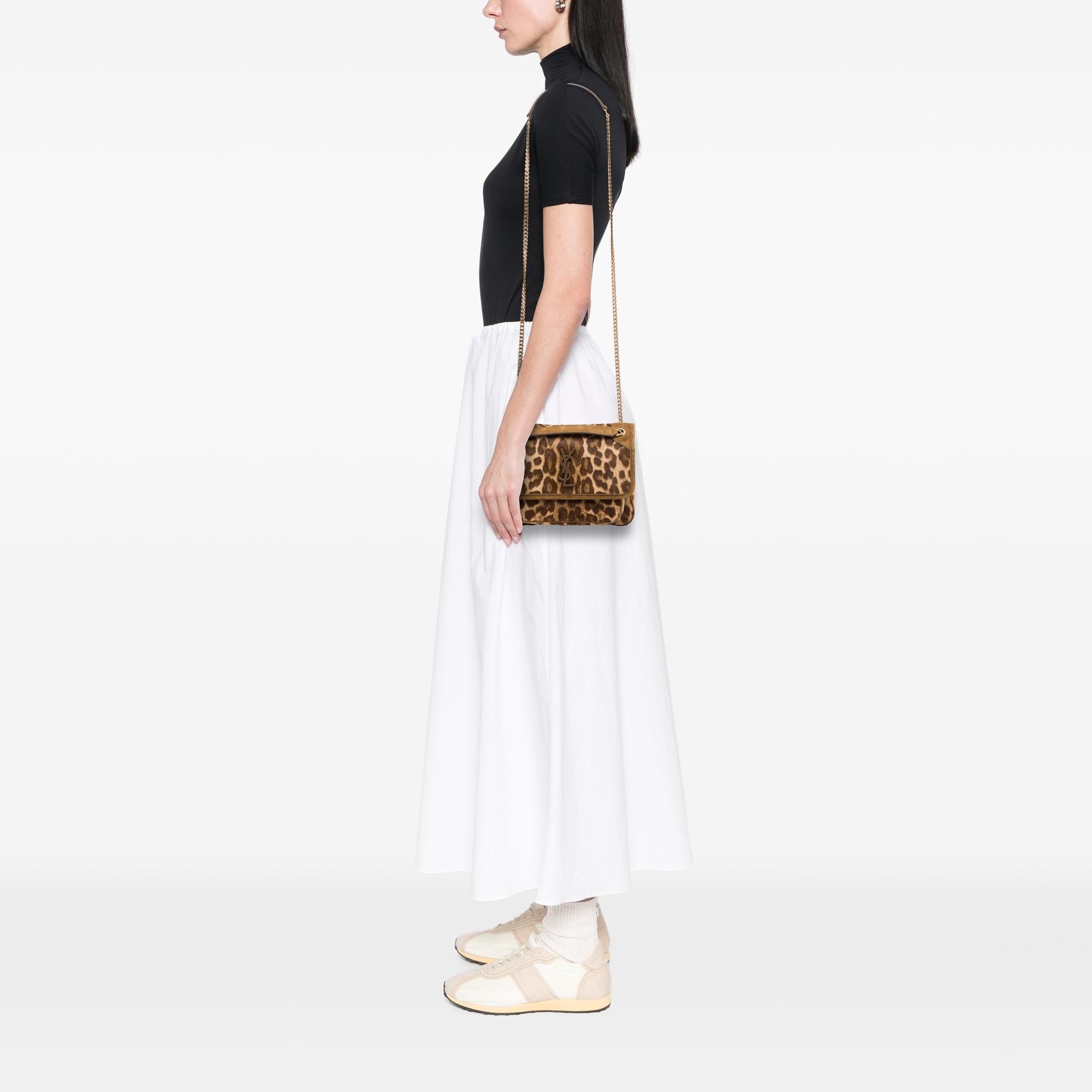 Saint Laurent Baby Pony Hair Leopard Print Niki