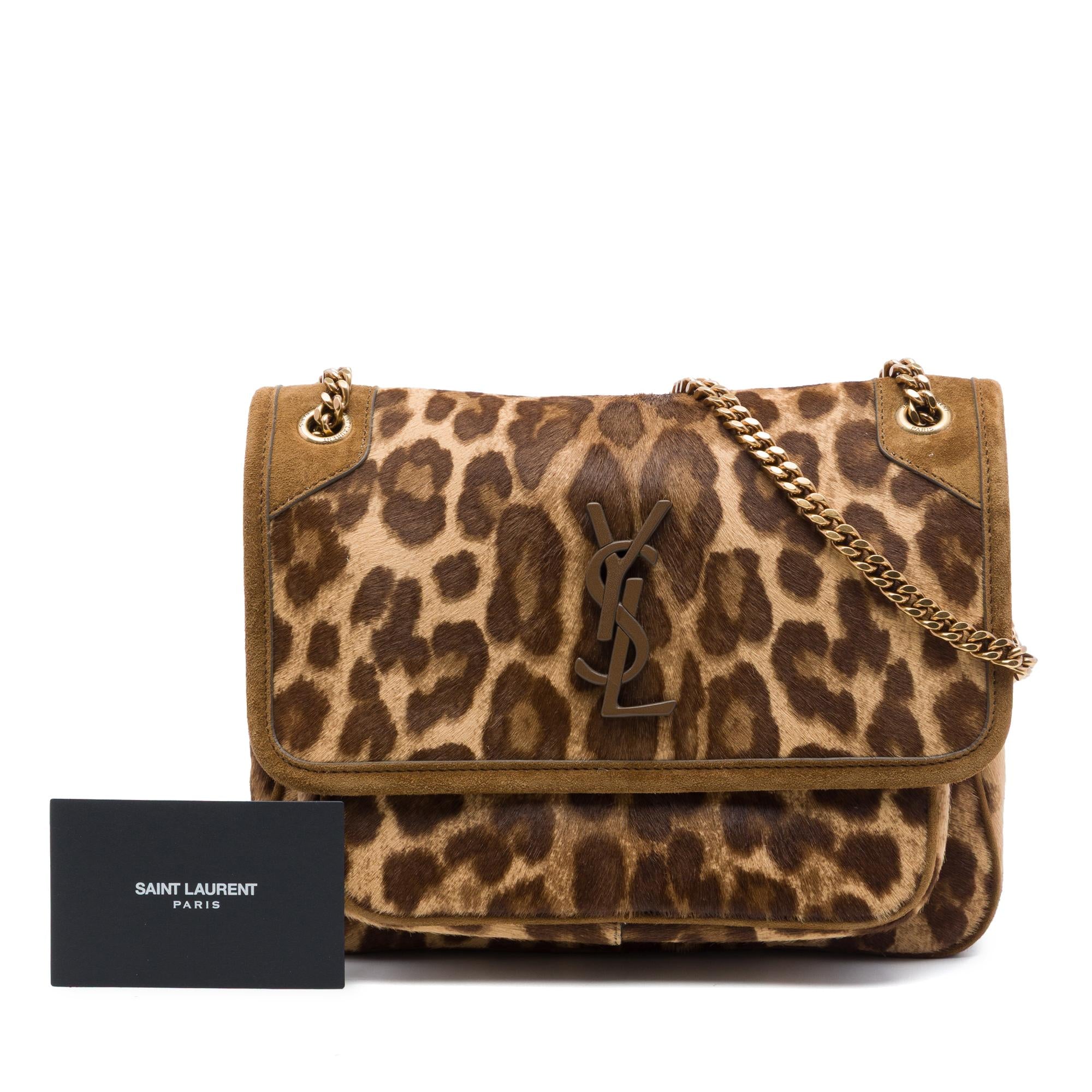 Saint Laurent Baby Pony Hair Leopard Print Niki