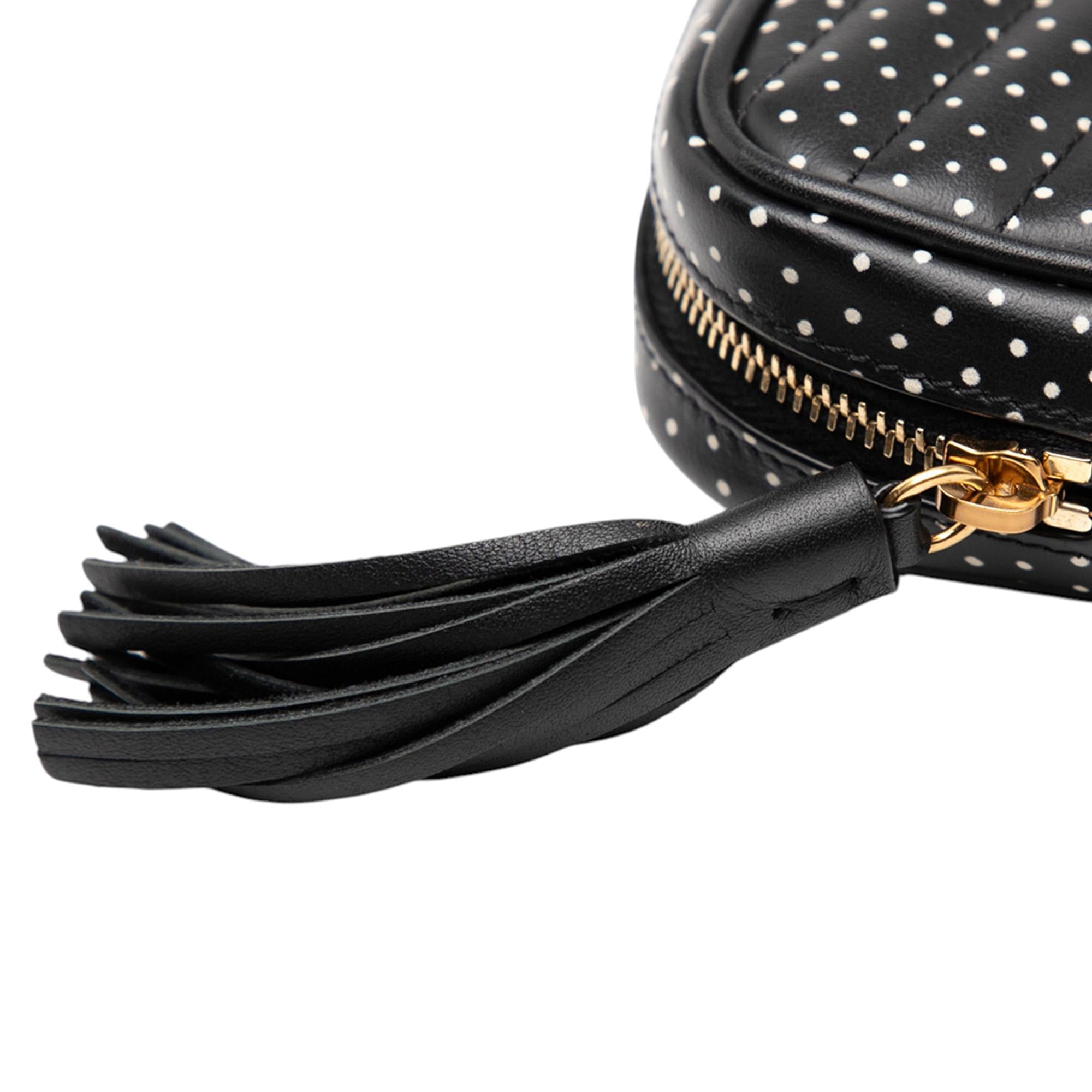 Saint Laurent Baby Quilted Chevron Calfskin Monogram Polka Dot Lou Camera Bag