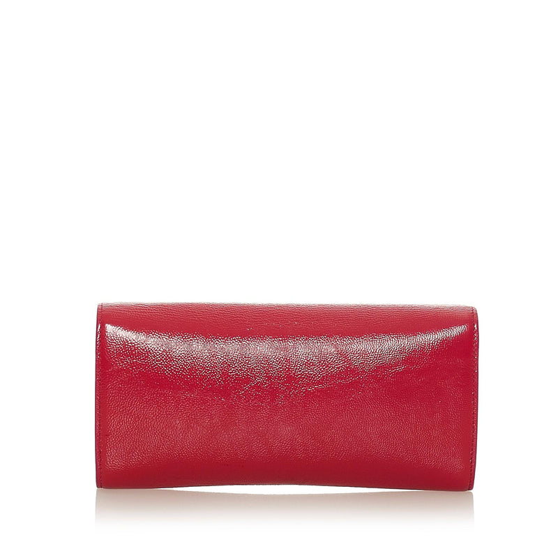 Saint Laurent, Bags, Saint Laurent Kate Monogram Chain Red Patent Leather  Crossbody 377829 M Soldout