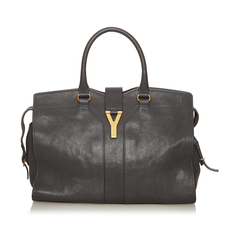 Yves Saint Laurent Cabas Y Small Calfskin Leather Tote Bag
