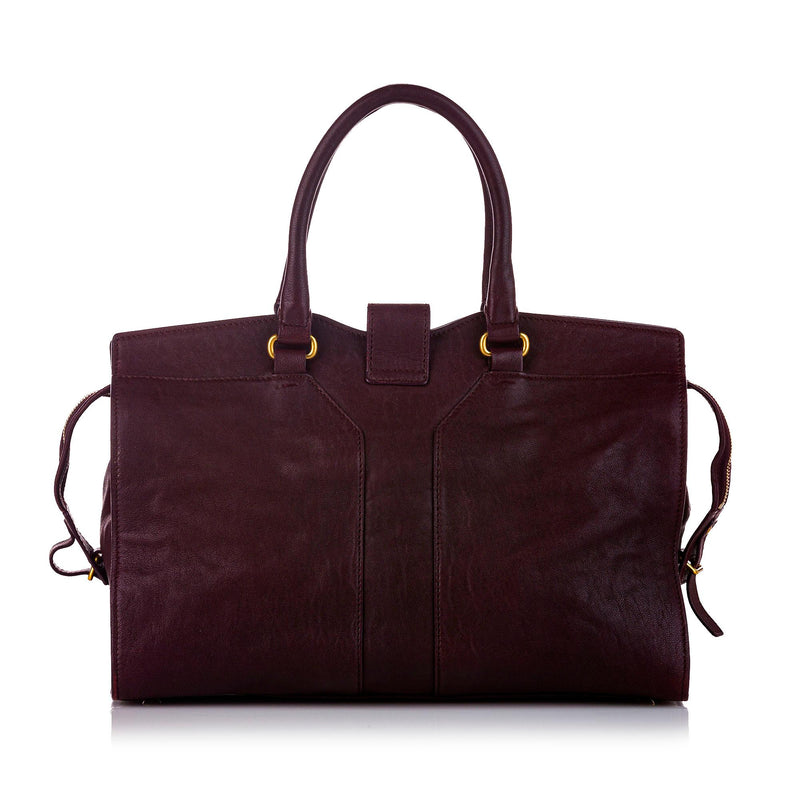Saint Laurent Cabas Chyc Ligne Leather Handbag (SHG-32354)
