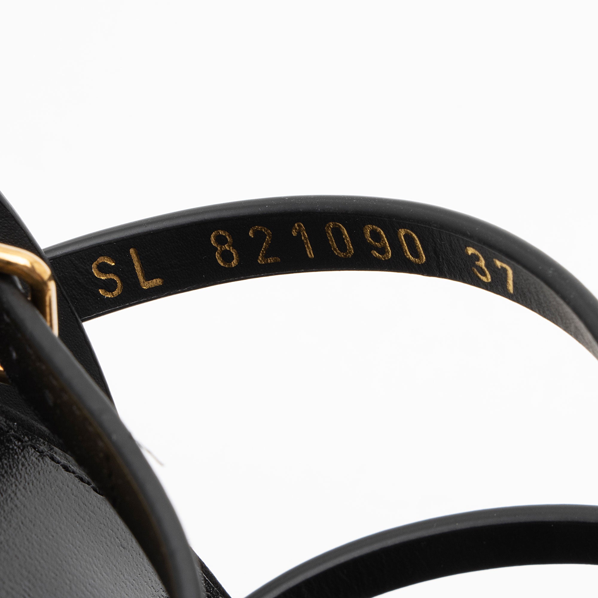 Saint Laurent Calfskin Cassandra Strappy Wedge Sandals - Size 7 / 37
