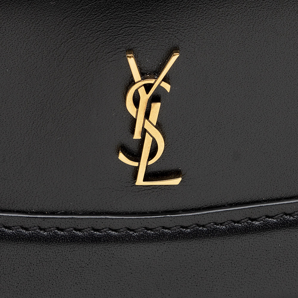 Saint Laurent Calfskin Monogram Charlie Small Crossbody Bag (SHF-22068)