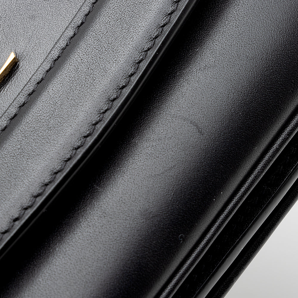 Saint Laurent Calfskin Monogram Charlie Small Crossbody Bag (SHF-22068)