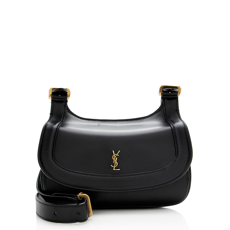 Saint Laurent Patent Le Monogramme Crossbody Bag - Black Shoulder