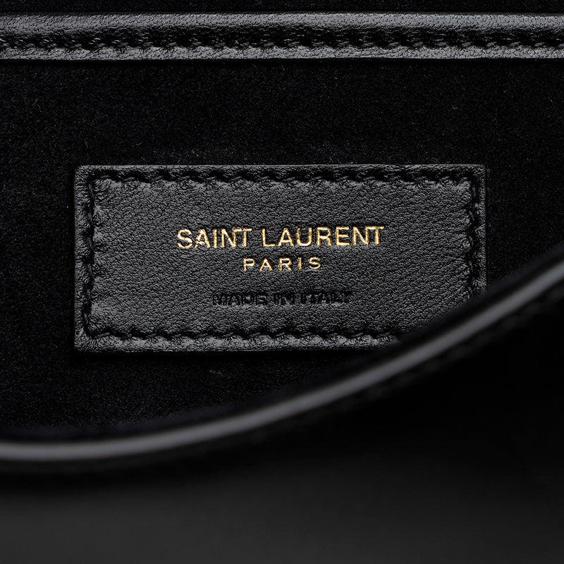 Saint Laurent Calfskin Monogram Charlie Small Crossbody Bag (SHF-22068)