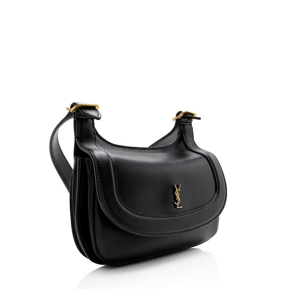 Saint Laurent Calfskin Monogram Charlie Small Crossbody Bag (SHF-22068