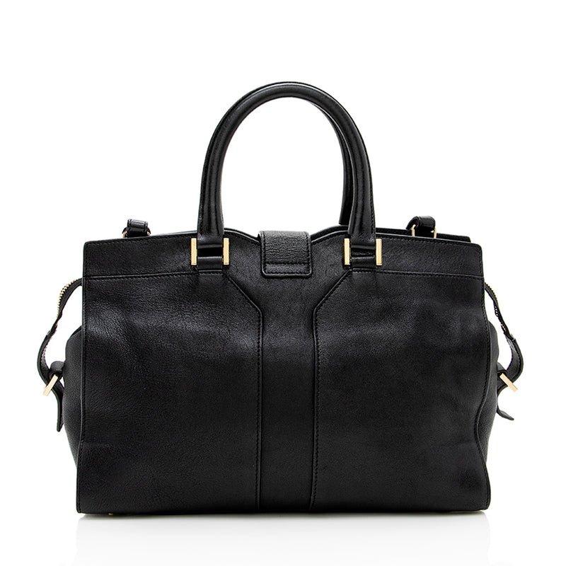 Saint Laurent Calfskin Cabas Chyc Small Tote (SHF-15965)