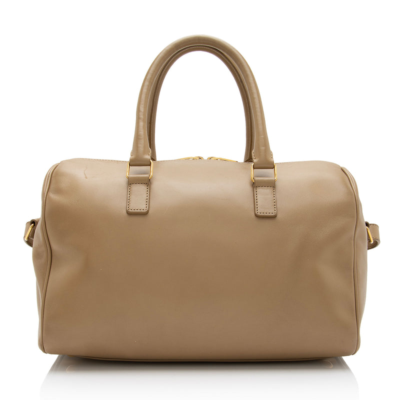 Saint Laurent Calfskin Duffle 6 Satchel (SHF-ZZBrpg)