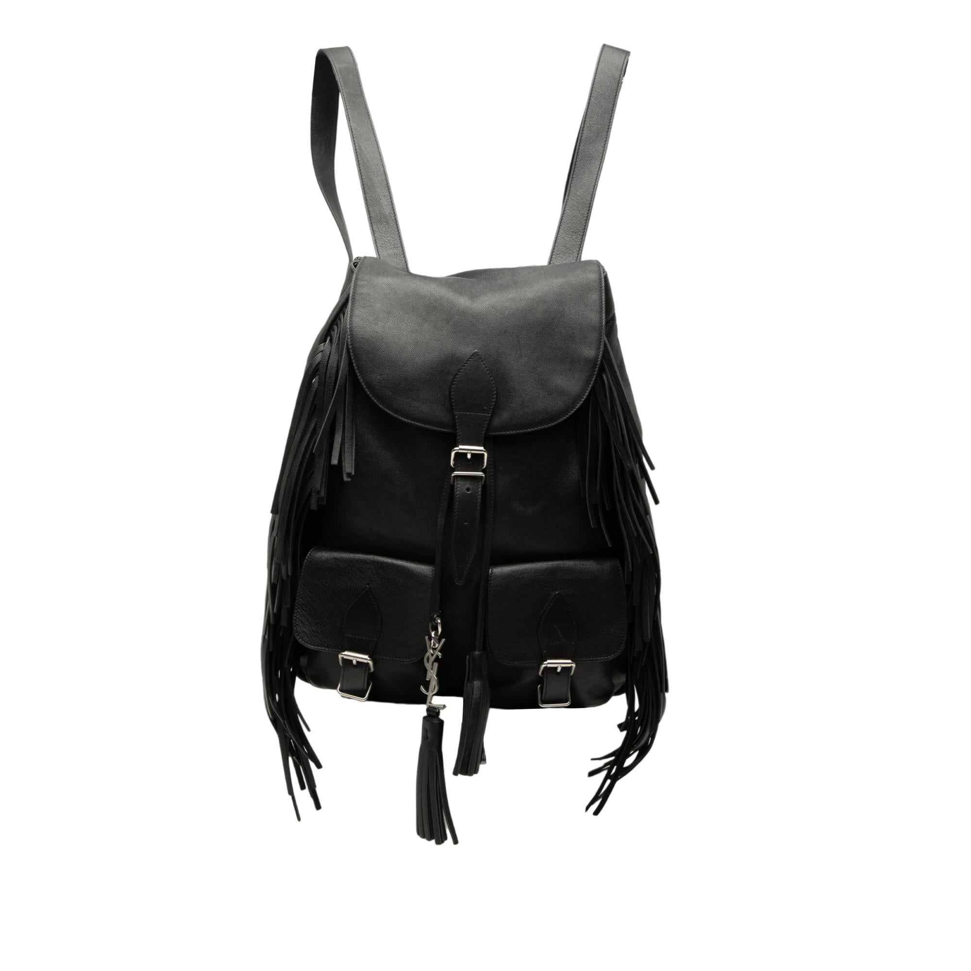 Saint Laurent Calfskin Fringe Festival Backpack