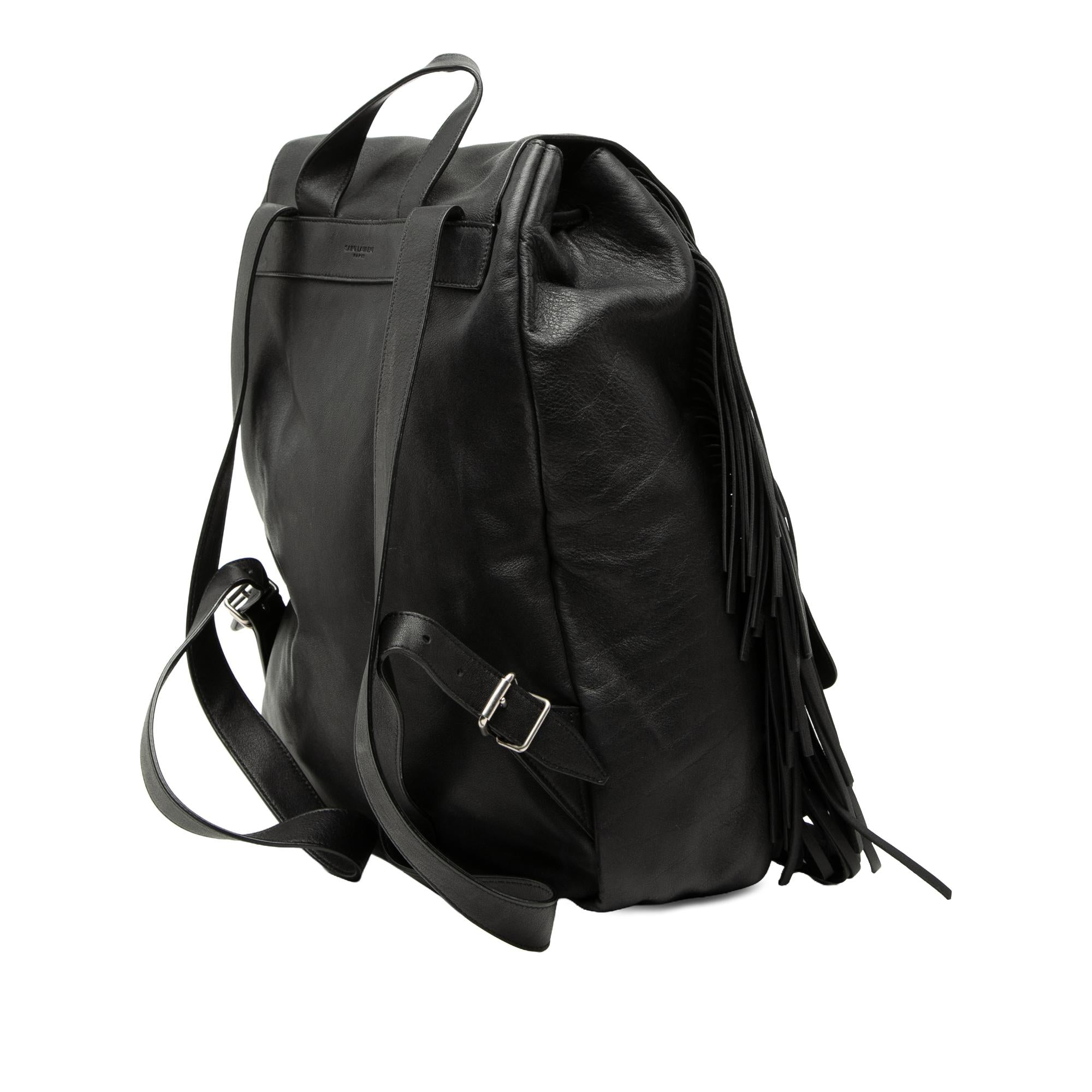 Saint Laurent Calfskin Fringe Festival Backpack