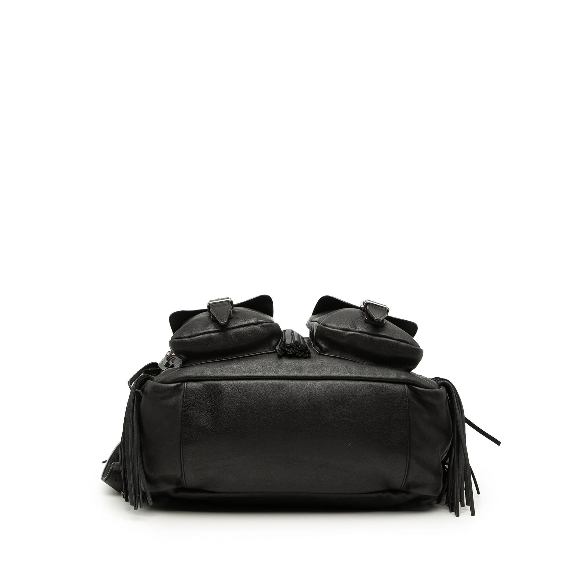 Saint Laurent Calfskin Fringe Festival Backpack